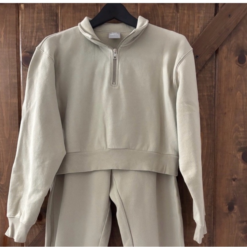 TNA Cream Half-Zip Sweater